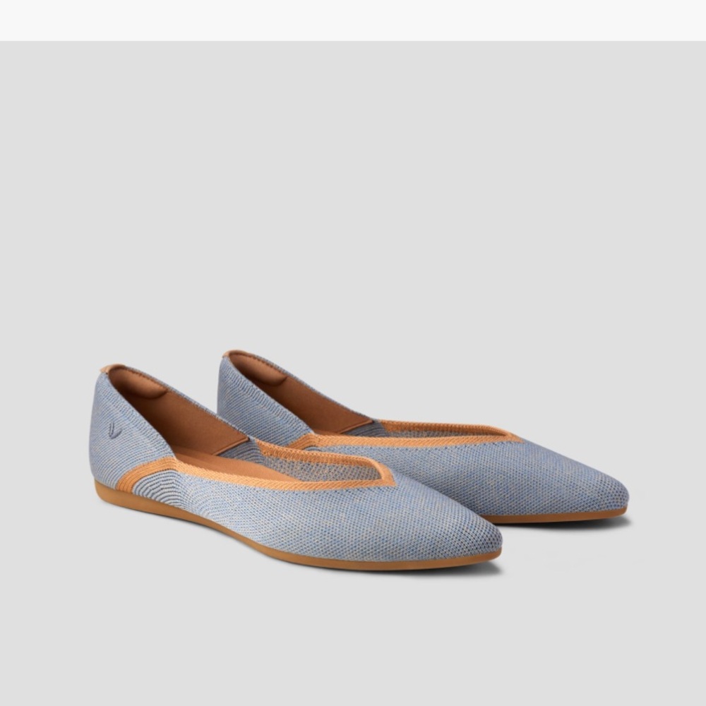 Vivaia Pointed-Toe V-Cut Flats (Valencia 2.0) - Size 40